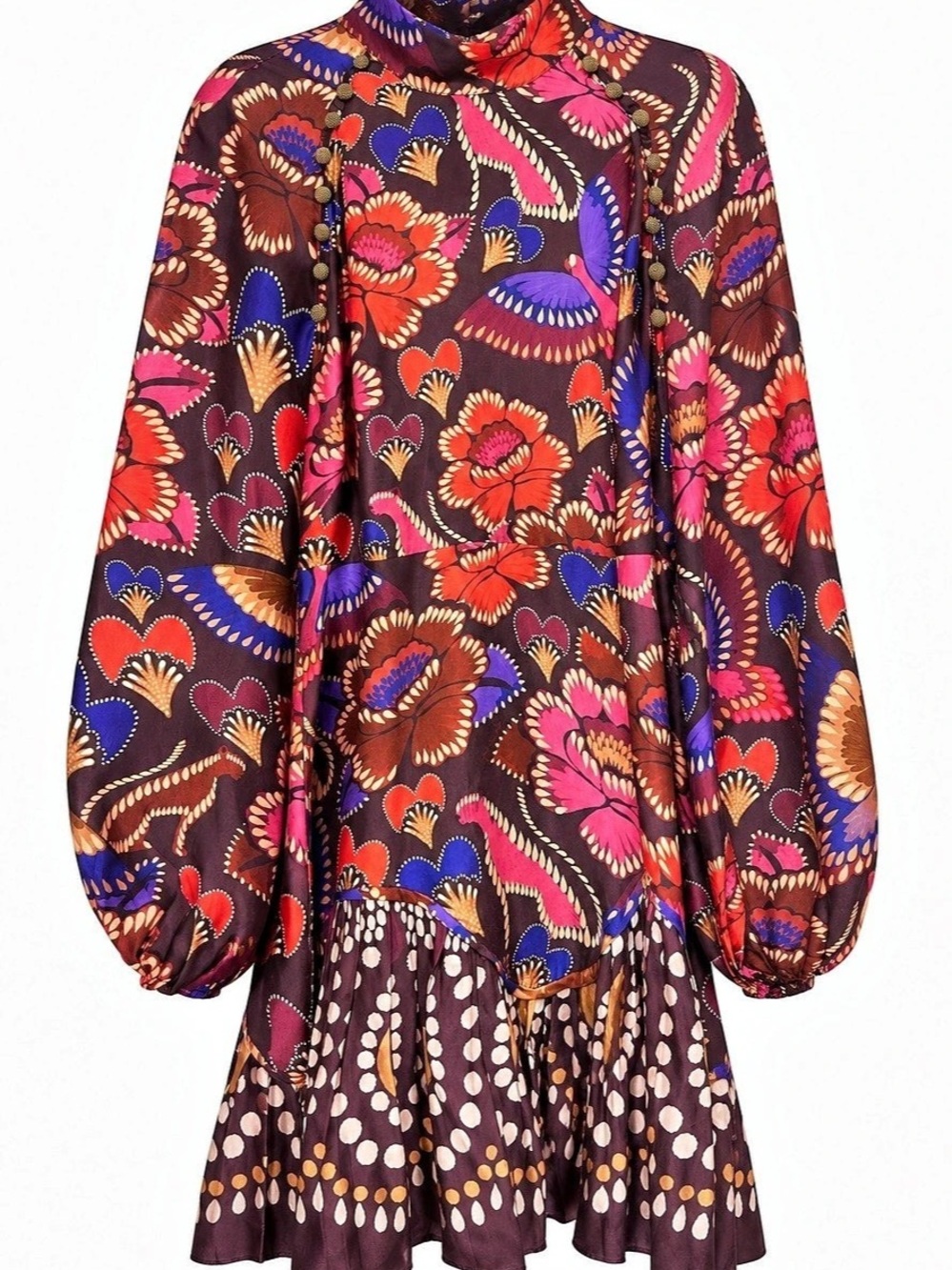 Farm Rio Floral Mini Dress Size Large Like New